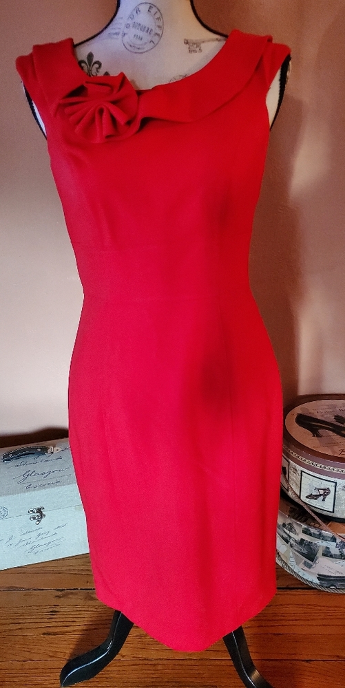 #449 Calvin Klein red dress NEW WITH TAGS